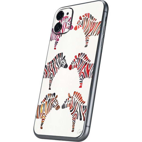 Cat Coq Rainbow Zebras iPhone 11 Skin